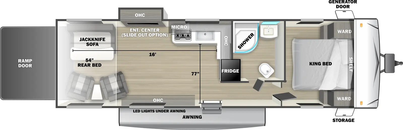 Shockwave 2630RLE Floorplan